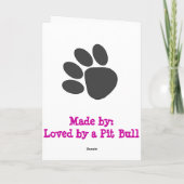 Happy Birthday Pit Bull Princess Kaart (Achterkant)