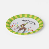 Happy Birthday Pitbull Light Dog Party Papieren Bordje (Gekanteld)