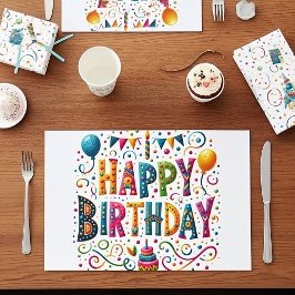 Happy Birthday placemats