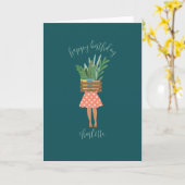Happy Birthday Plant Lady Card Kaart (Gele Bloem)