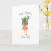Happy Birthday Plant Lady Card Kaart (Gele Bloem)