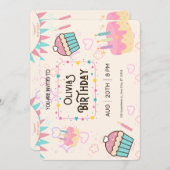 Happy Birthday pnik Invitation Kaart (Voorkant / Achterkant)