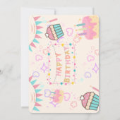 Happy Birthday pnik Invitation Kaart (Achterkant)