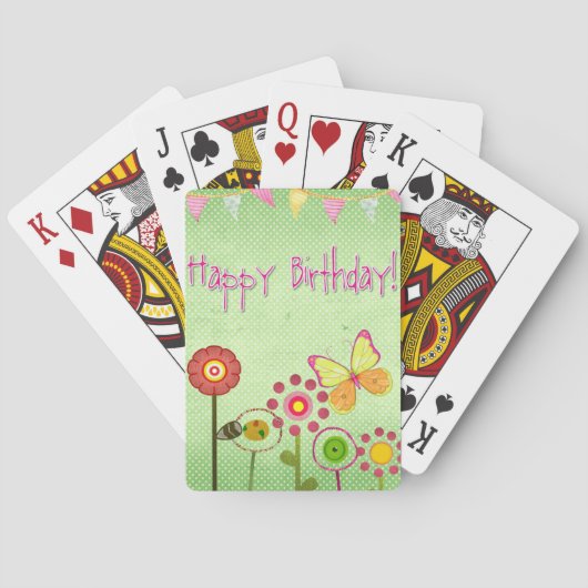 Happy Birthday Pokerkaarten (Achterkant)