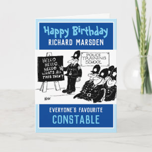 Happy Birthday Police Constable Card Kaart