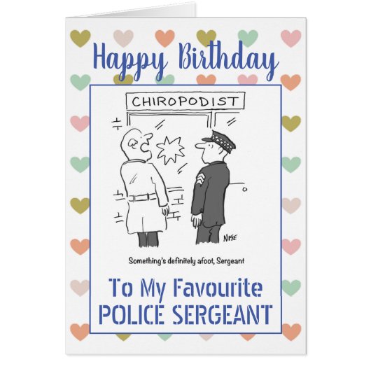 Happy Birthday Police sergeant (Voorkant)