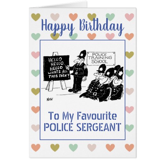Happy Birthday Police sergeant (Voorkant)