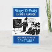 Happy Birthday Politie Constable Kaart (Voorkant)