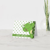Happy Birthday Polka Dot and Frog Design Kaart (Voorkant)
