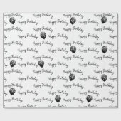 Happy Birthday Polka Dot Balloons Cadeaupapier (Vlak)