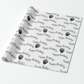 Happy Birthday Polka Dot Balloons Cadeaupapier (Uitgerold)