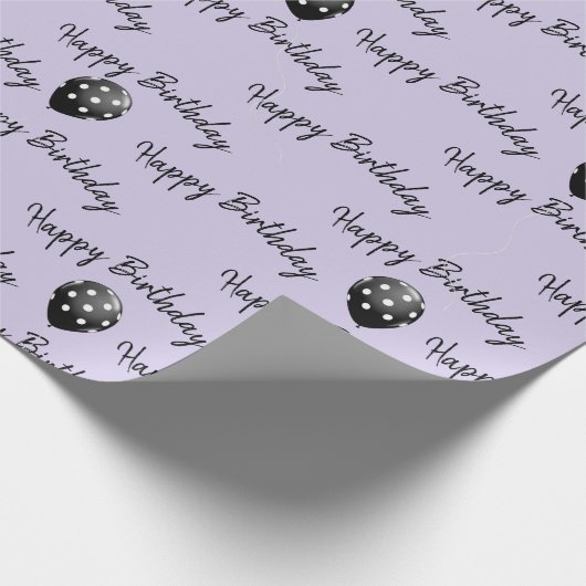 Happy Birthday Polka Dot Balloons Cadeaupapier (Hoek)