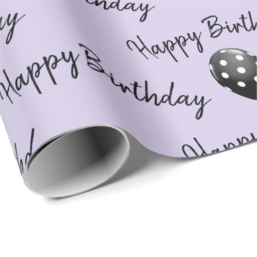 Happy Birthday Polka Dot Balloons Cadeaupapier (Rol Hoek)