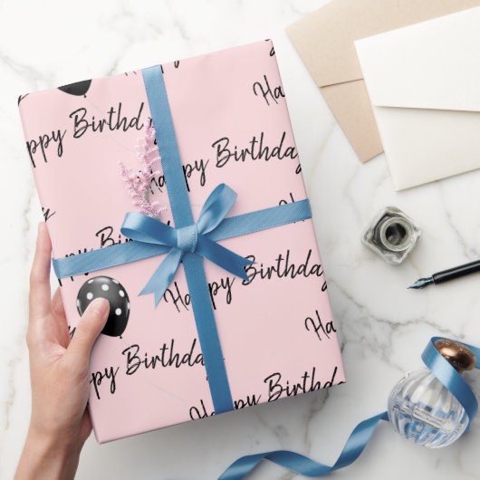 Happy Birthday Polka Dot Balloons Cadeaupapier (Geschenken)