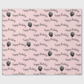 Happy Birthday Polka Dot Balloons Cadeaupapier (Vlak)