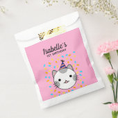 Happy Birthday Polka Dot Cat Bedankzakje (Gezegeld)
