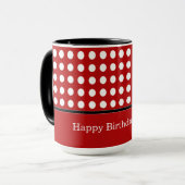 Happy Birthday Polka Dot Mok (Voorkant links)