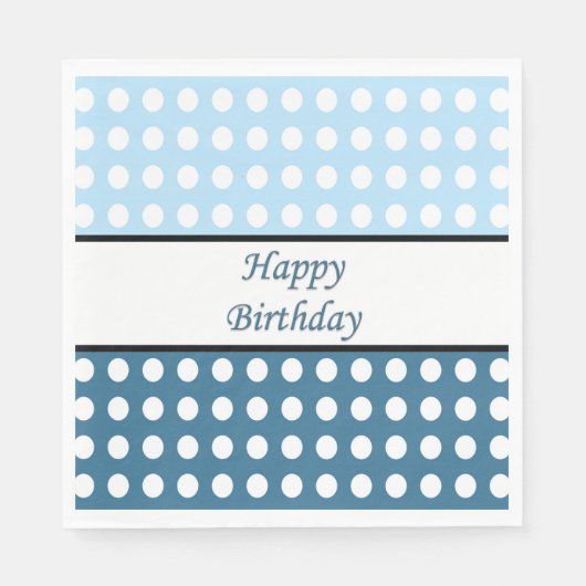 Happy Birthday Polka Dot Servet (Voorkant)
