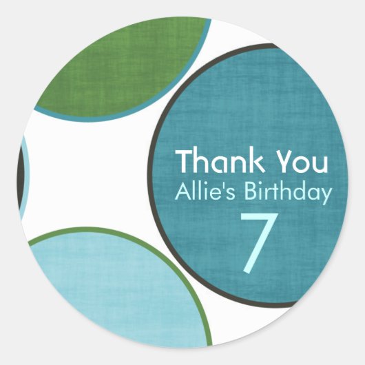 Happy Birthday Polka-Dot Stickers (Voorkant)