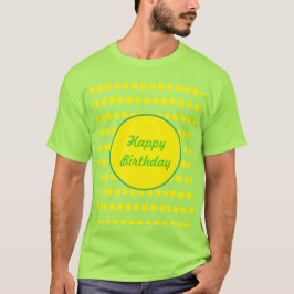 Happy Birthday Polka Dot T-Shirt (Neon Green)