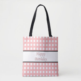 Happy Birthday Polka Dot Tote Bag