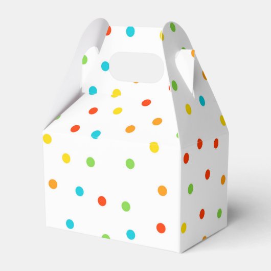Happy Birthday Polkadot Bright Favor Box aanpassen Bedankdoosjes (Achterkant)