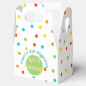 Happy Birthday Polkadot Bright Favor Box aanpassen Bedankdoosjes (Geopend)