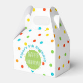 Happy Birthday Polkadot Bright Favor Box aanpassen Bedankdoosjes (Voorkant Zijde)