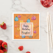 Happy Birthday Pompoenen Herfst Art Papier servett Servet (Insitu)