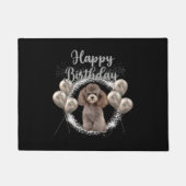 Happy Birthday Poodle Deurmat (Voorkant)