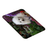 Happy Birthday poodle dog magnetische kaart Magneet (Rechterzijde)