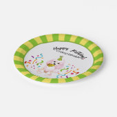 Happy Birthday Poodle Dog Party Papieren Bordje (Gekanteld)