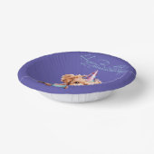 Happy Birthday Poodle met Party Pet & Bday Cake Papieren Kommen (Gebogen)