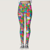 Happy Birthday Poop Emoji leggings (Voorkant)