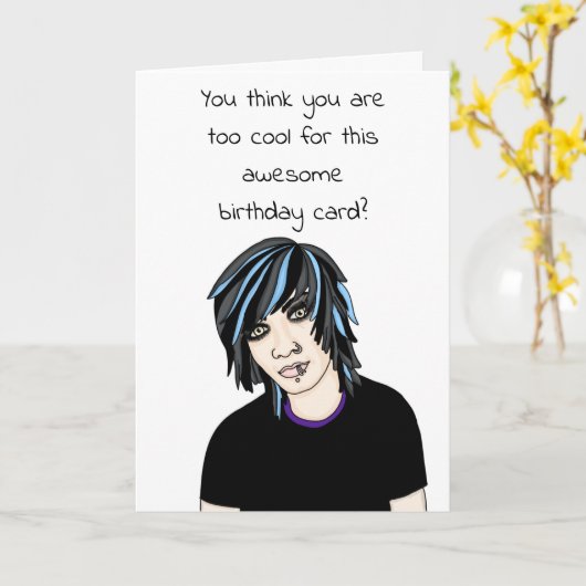 Happy Birthday | Pop Art | Funny Kaart (Gele Bloem)