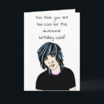Happy Birthday | Pop Art | Funny Kaart<br><div class="desc">Gelukkige verjaardag voor jullie,  een grappige sarcastische kaart voor iemand die emo,  grunge,  punk of gothisch is. Pop kunst stijl hand-getekende kunst.</div>