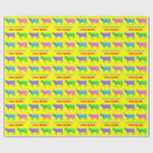 Happy Birthday Pop Art Koeien Cadeaupapier (Vlak)
