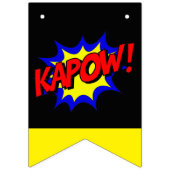 Happy Birthday Pop Art Superhero Verjaardagsbanner Vlaggetjes (Eerste vlag)