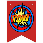 Happy Birthday Pop Art Superhero Verjaardagsbanner Vlaggetjes (Derde vlag)