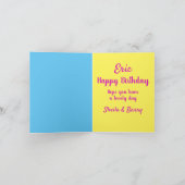 Happy Birthday Pop Kunst Krabben Meerkleurig Kaart (Binnen)