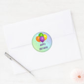 Happy Birthday, populair design Classic Round Stic Ronde Sticker (Envelop)