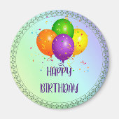 Happy Birthday, populair design, Magneet (Voorkant)