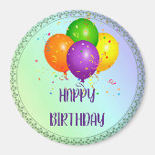 Happy Birthday, populair design, Magneet (Voorkant)