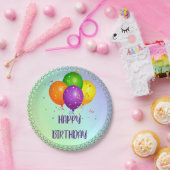 Happy Birthday, populair design, Papieren Bordje (Feest)