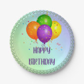 Happy Birthday, populair design, Papieren Bordje (Voorkant)