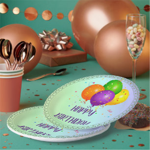 Happy Birthday, populair design, Papieren Bordje