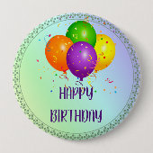 Happy Birthday, populair design, Ronde Button 4,0 Cm (Voorkant)