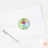 Happy Birthday, populair design, Ronde Sticker (Envelop)
