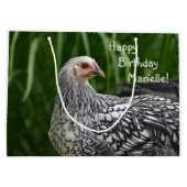 Happy Birthday Posing Chicken Groot Cadeauzakje (Achterkant)