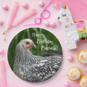 Happy Birthday Posing Chicken Papieren Bordje (Feest)